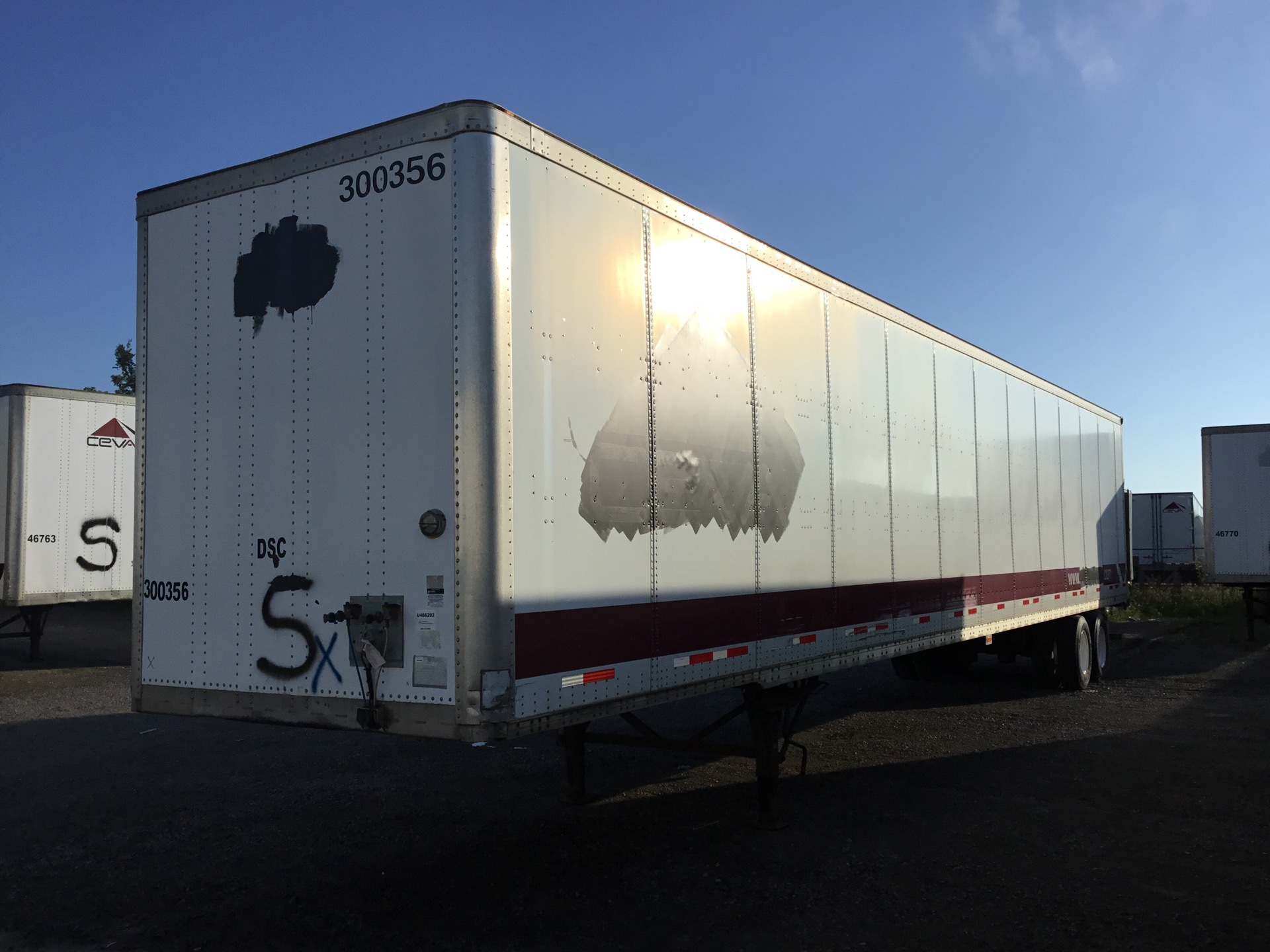 2008 Wabash 53 ft x 102 in T/A Van Trailer