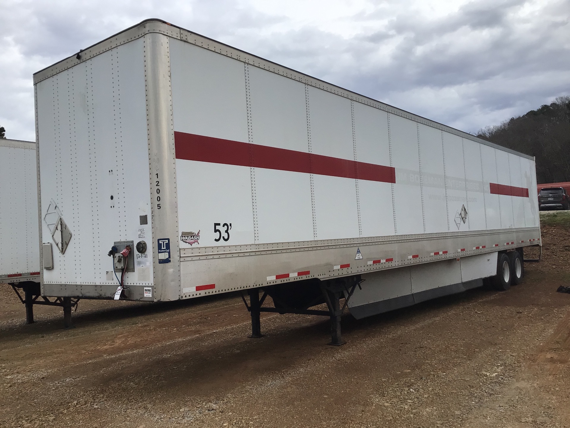 2012 Wabash 53 ft T/A Van Trailer