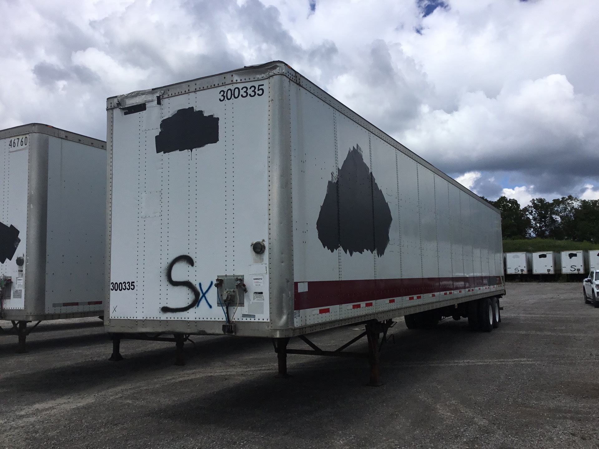 2008 Wabash 53 ft x 102 in T/A Van Trailer