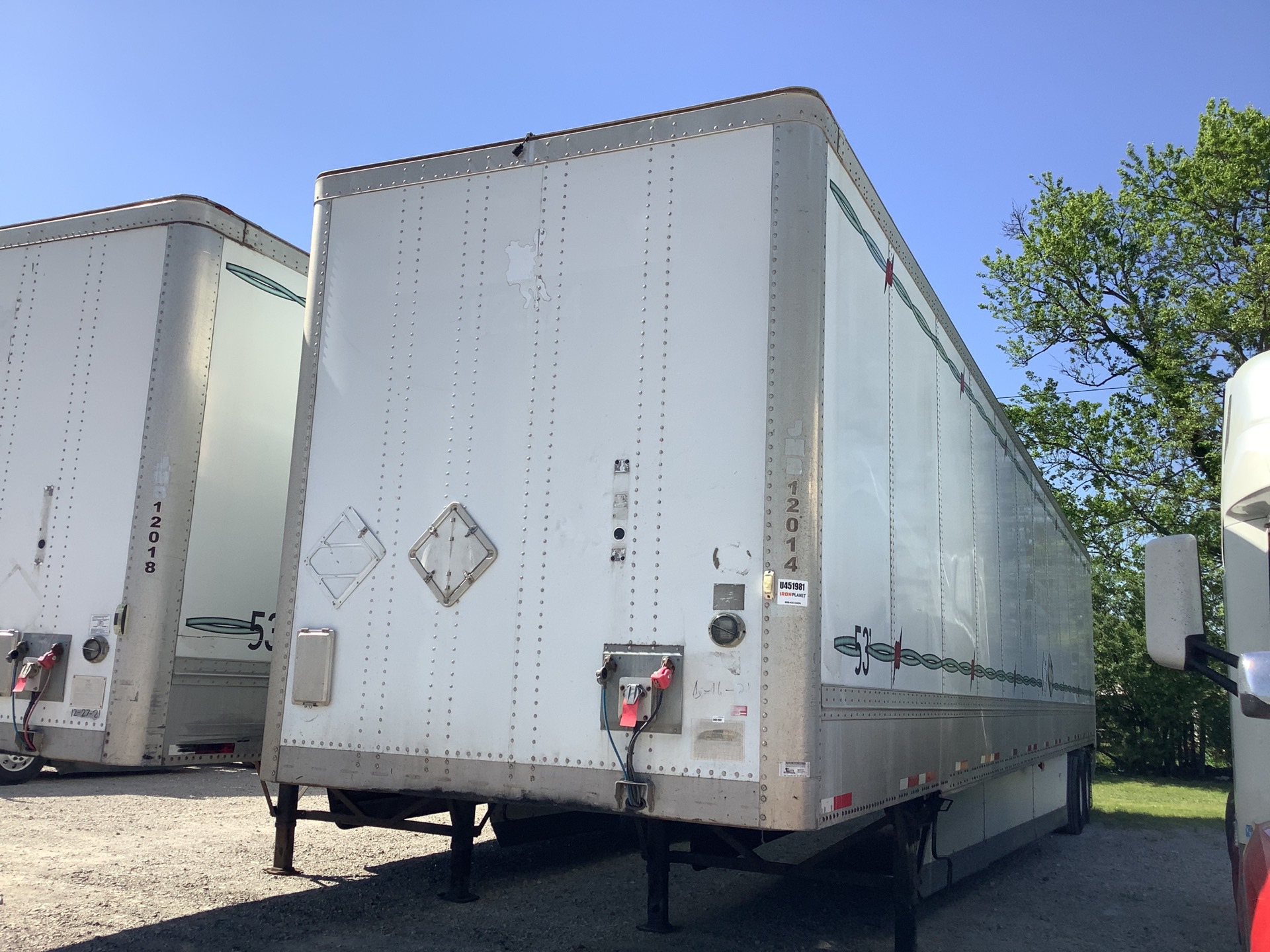 2012 Wabash DVHDHPC 52 ft T/A Van Trailer