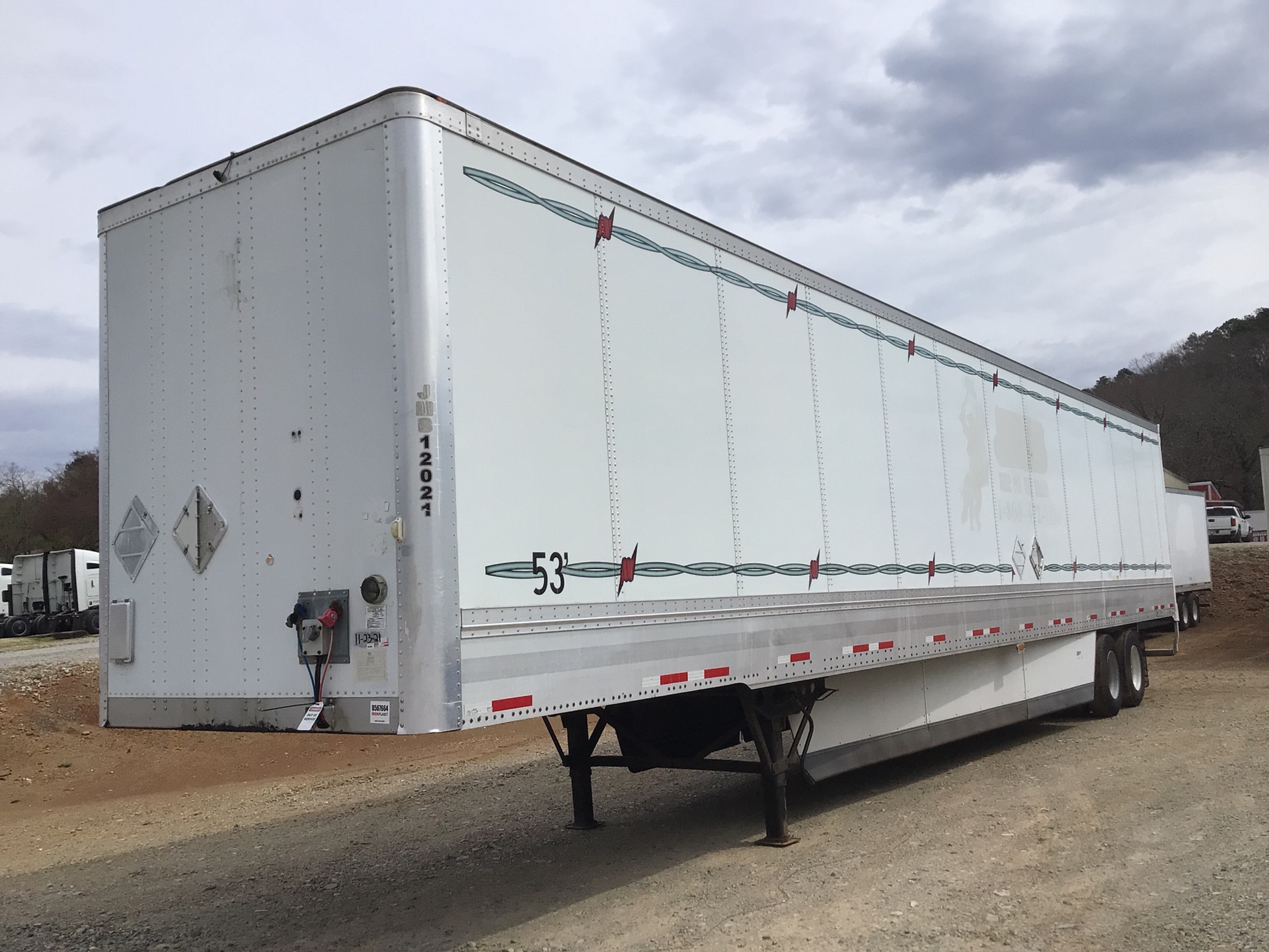 2012 Wabash 53 ft T/A Van Trailer