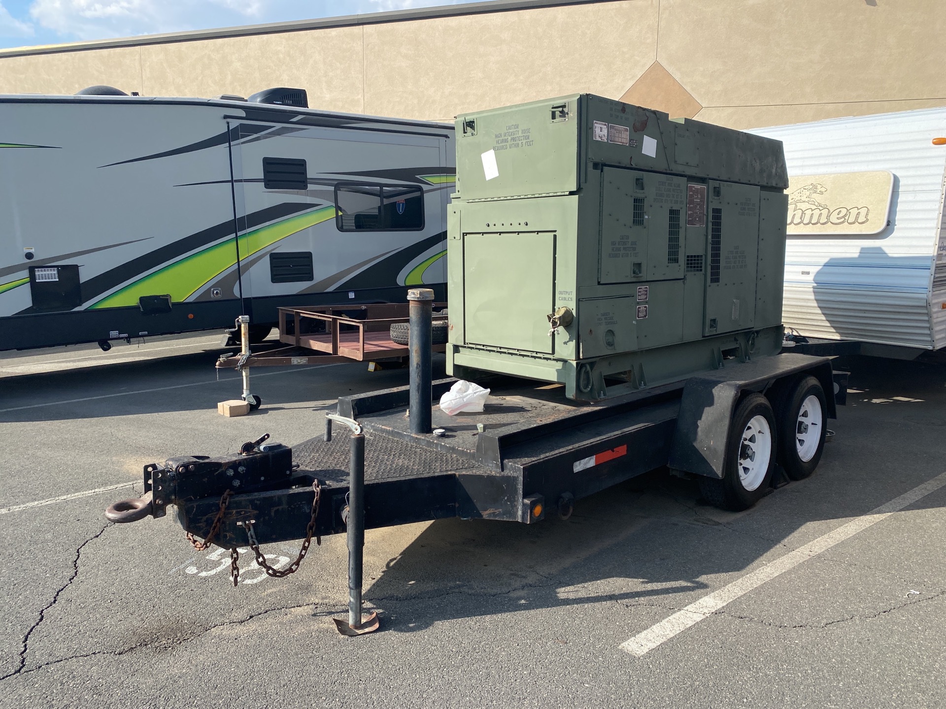 2013 Fermont MEP-807A 100 kW Generator Set on 1998 Balzer T/A Trailer